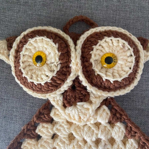 Vintage 70’s - Crochet - Owl - Towelholder - Picture 2 of 5
